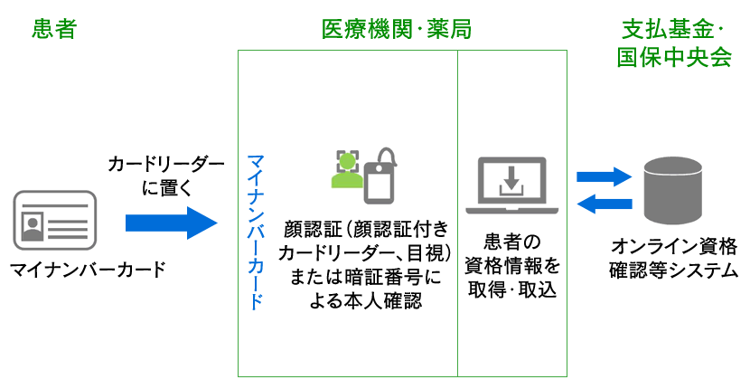 オンライン資格確認のしくみの図